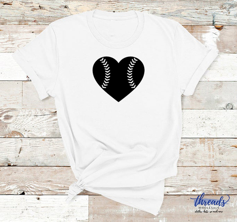 Softball Heart (black)